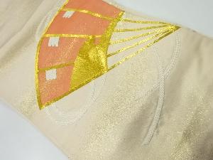 アンティーク　扇模様刺繍袋帯（材料）